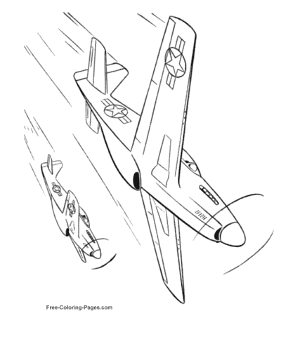 Coloring Pages Airplane Aircraft