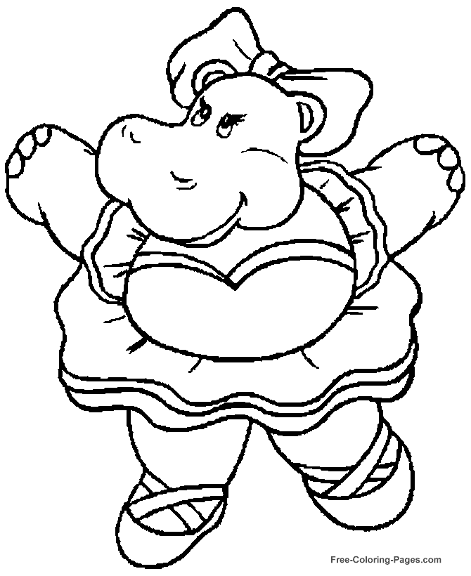 Animal coloring page - Hippo
