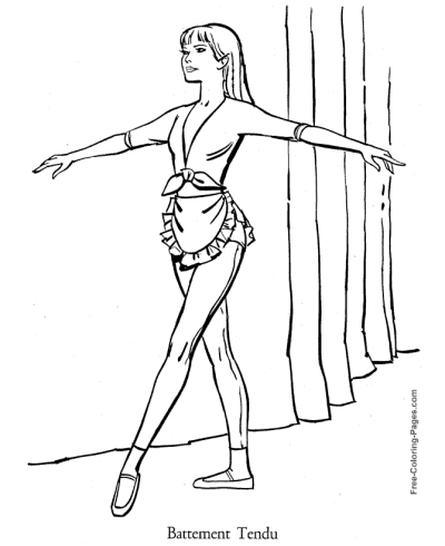 Free printable ballet coloring page
