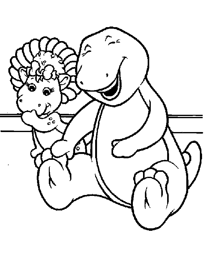 Printable Barney coloring pages