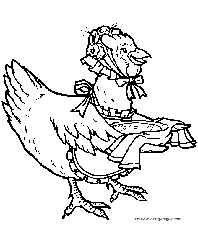Bird coloring pages - Chickens