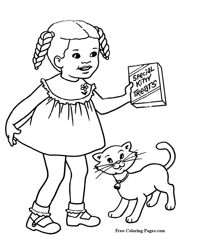 Cats coloring pages - kitten