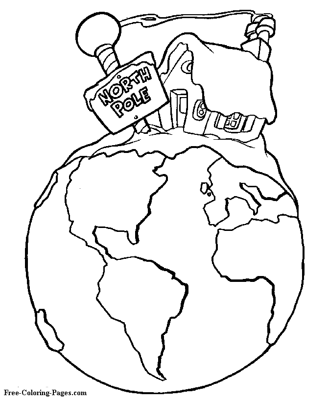 Christmas coloring pages - House at North Pole