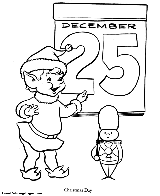 Christmas coloring pages - December 25th