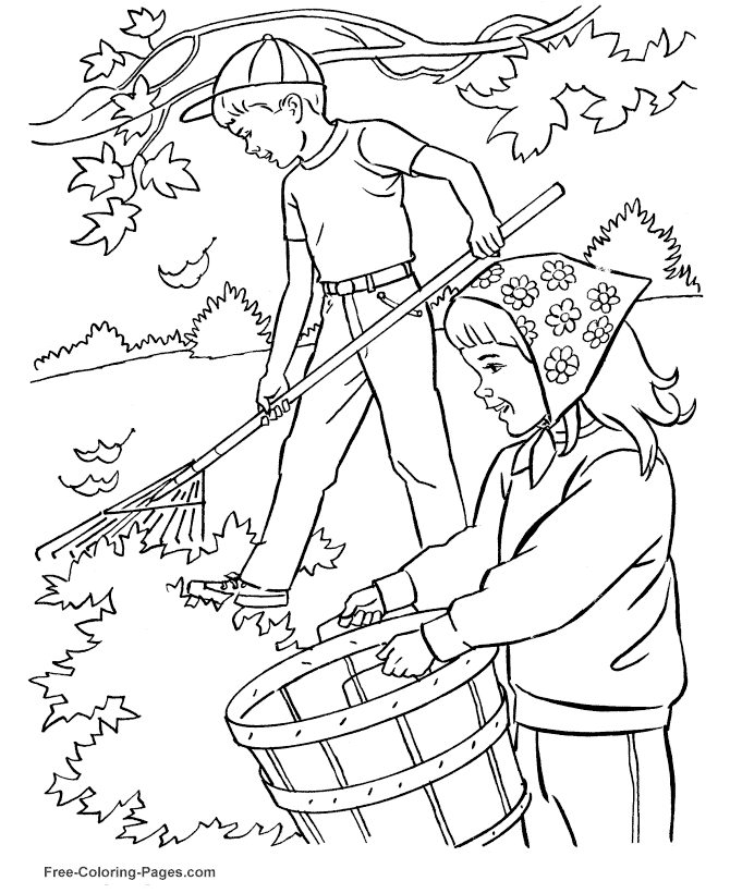 Printable Autumn or Fall Coloring Pages - 13