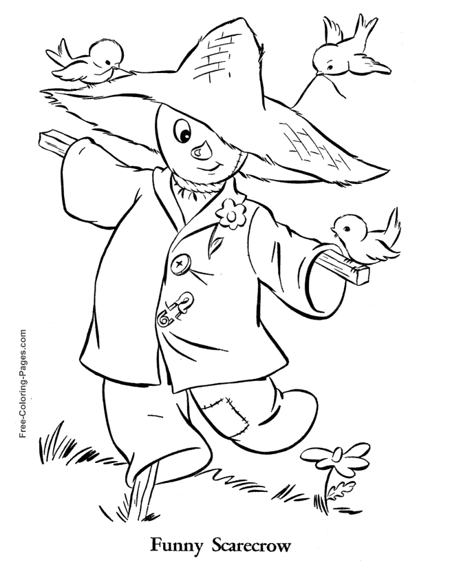 Printable Autumn Coloring Book Pages - 18