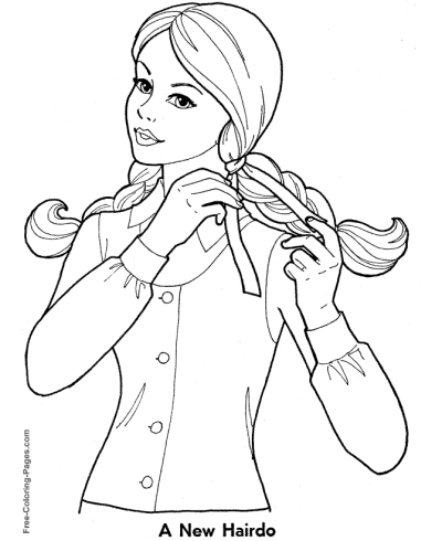 Getting Ready Coloring pages for girls