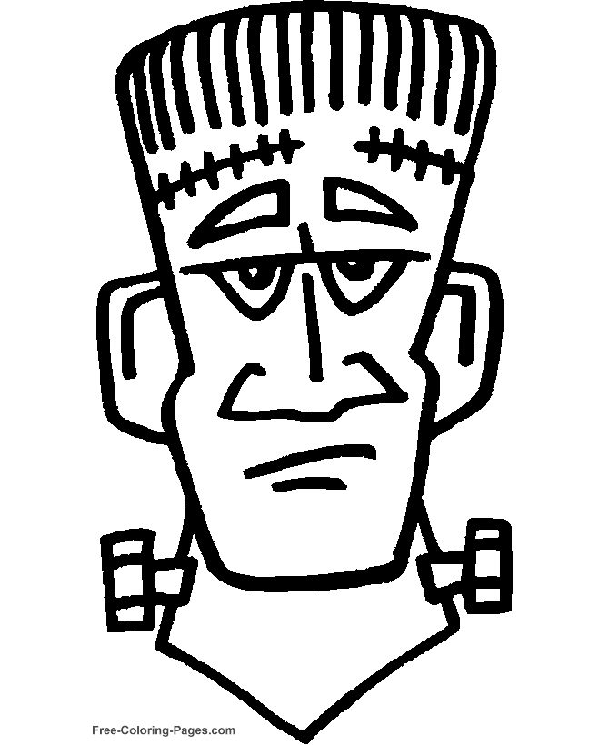 Halloween coloring pages - Frankenstein to color