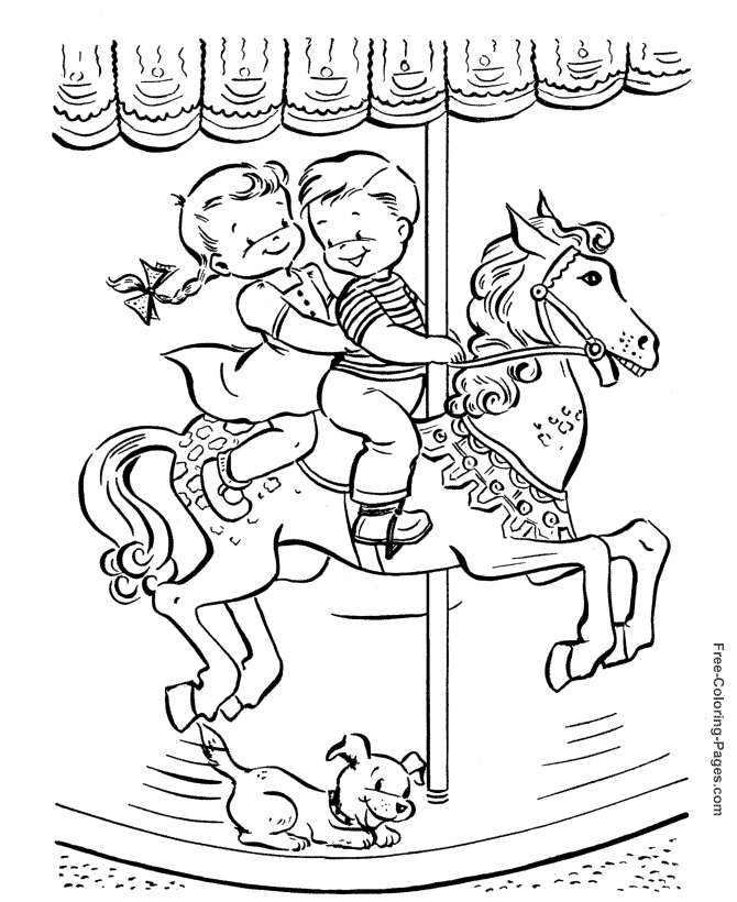 Free horse coloring pages