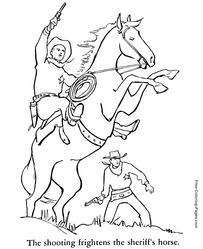 Printable coloring pictures of horses