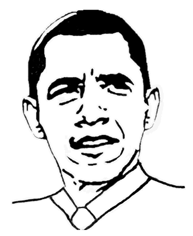 Barack H Obama coloring page