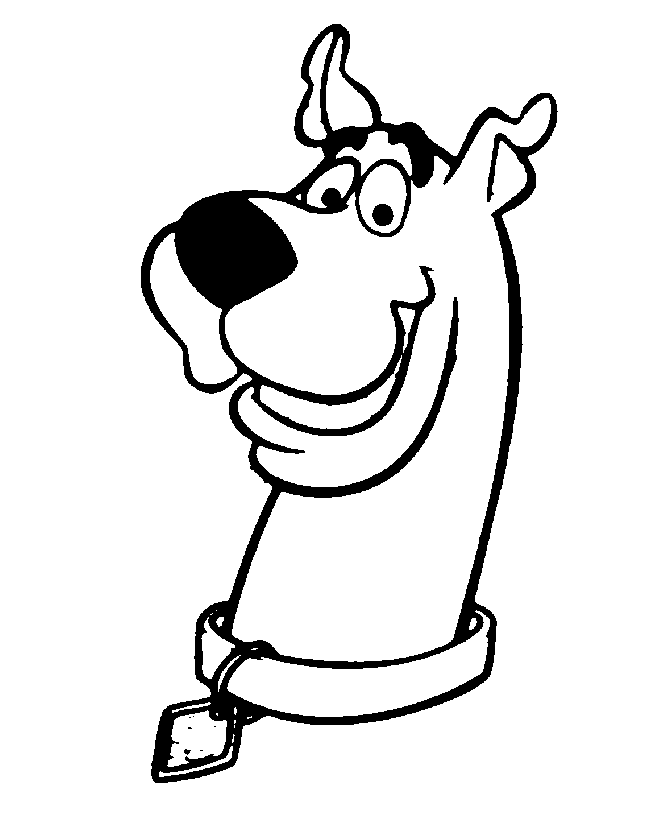 Smiling Scooby Doo coloring pages