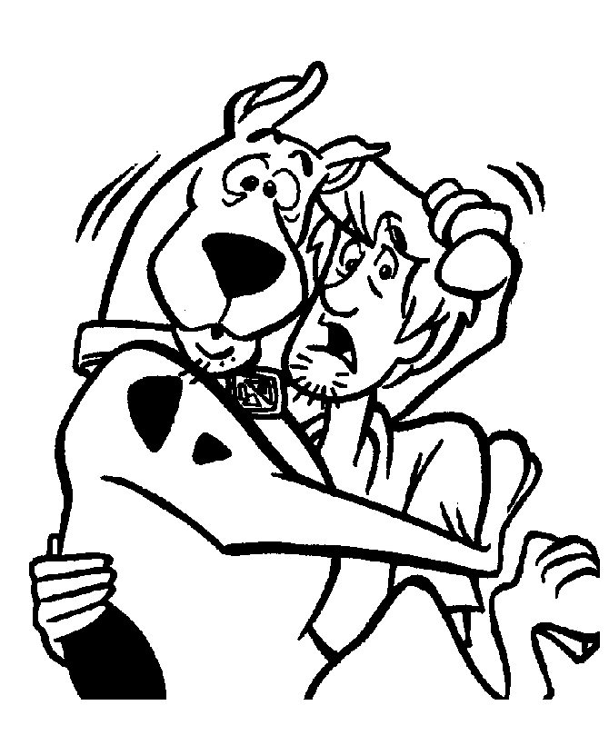 Scooby Doo coloring pages - Scooby and Shaggy