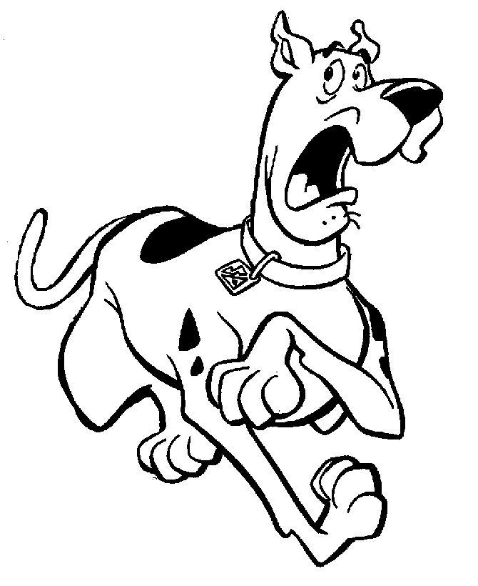 Scooby Doo coloring pages - Scooby Runs
