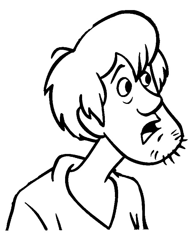 Scooby Doo coloring page - Close-up Shaggy