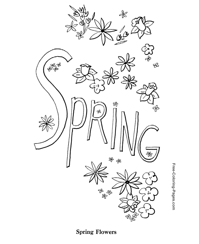 Spring Coloring Book Pages 01