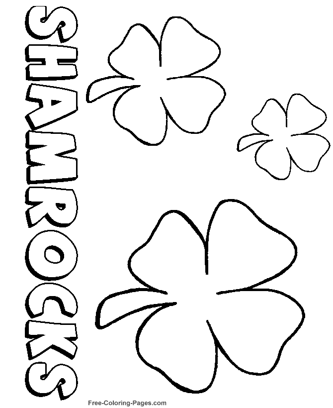 Shamrock coloring pages - Color these shamrocks