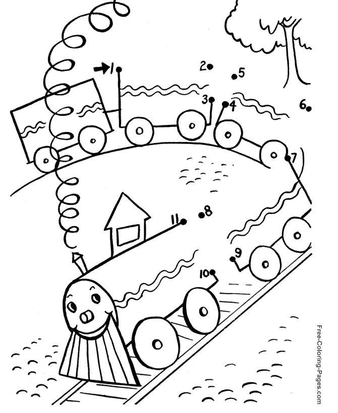 Free train coloring pages to color