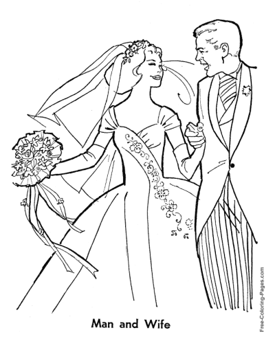 Coloring page Man and Wife