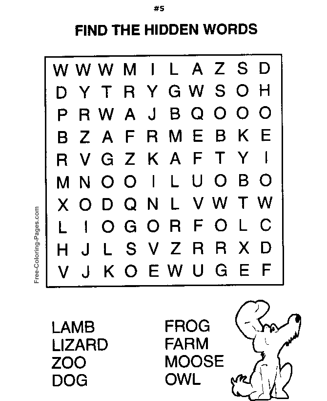 Word search for kids!