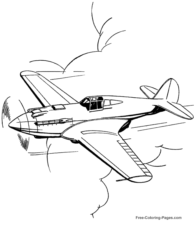 Coloring pages of airplanes to print and color