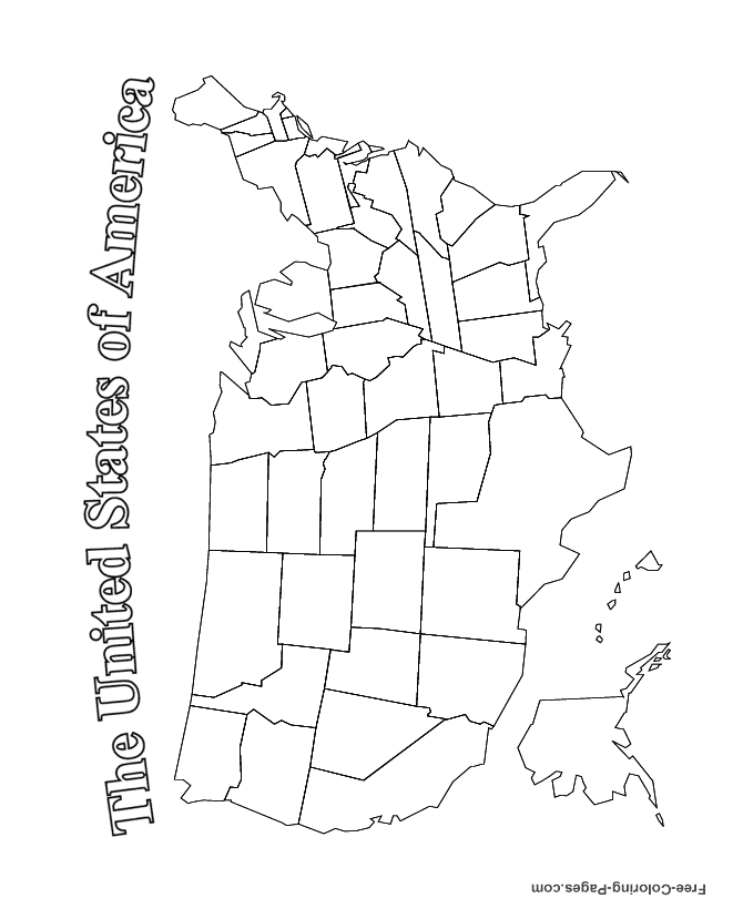 US Map coloring pages