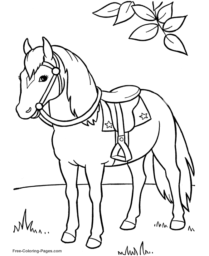 Animal coloring pages - Horse