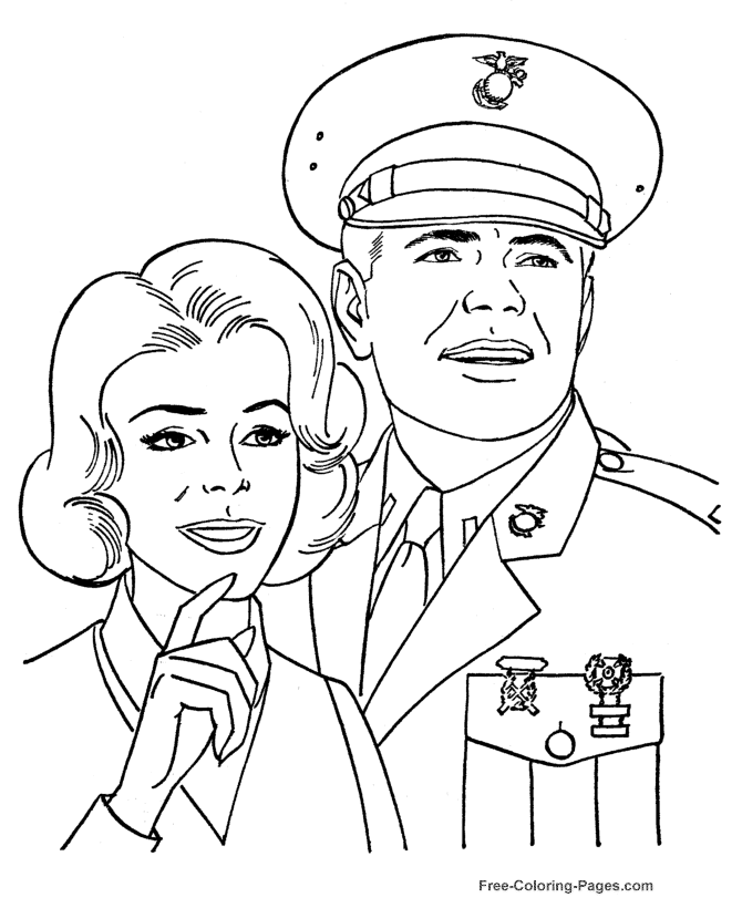 Armed Forces Officers coloring page
