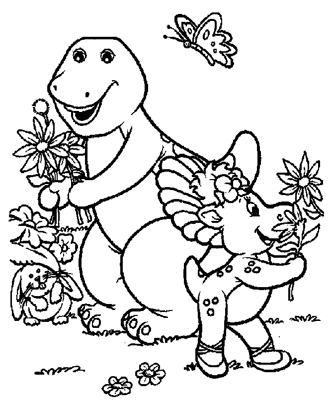 Barney coloring pictures