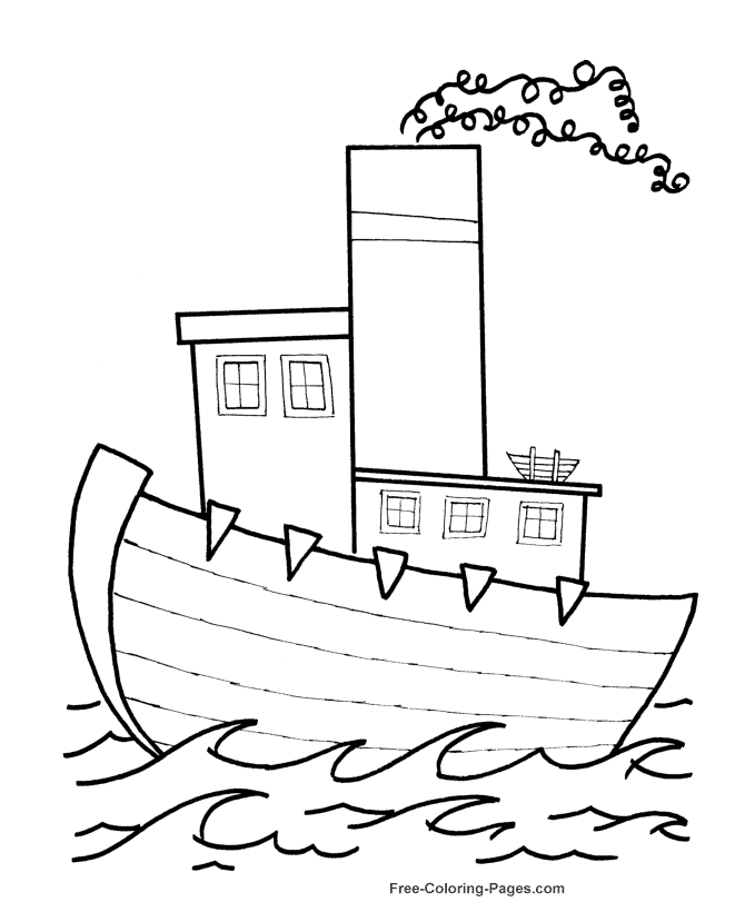 printable boat coloring pages