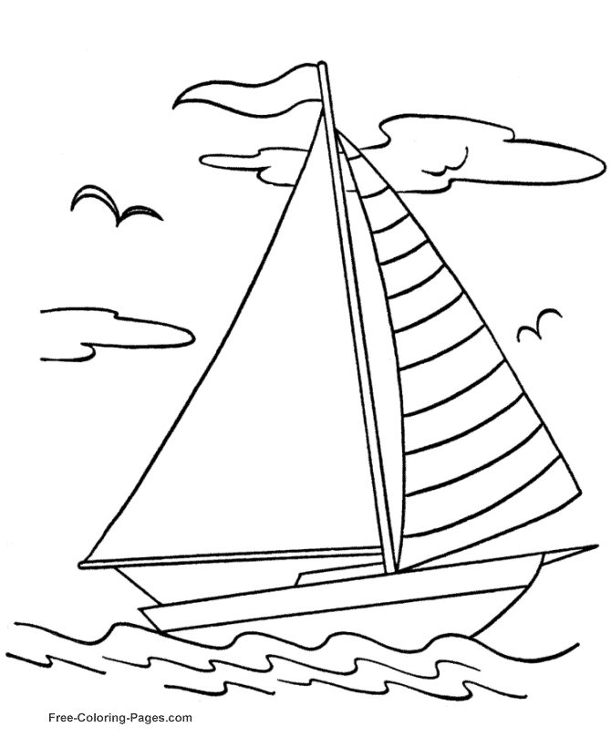 Coloring pages of Boats to Print