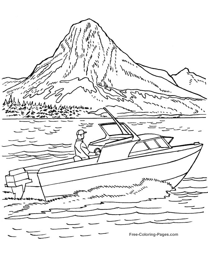 Printable coloring pages of Boats