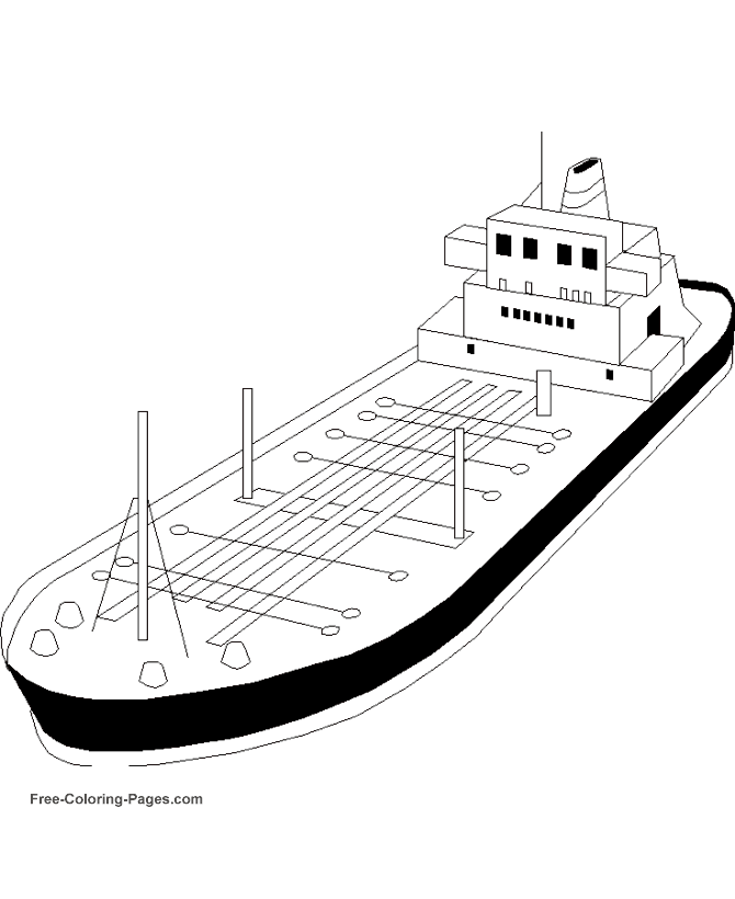 Kids coloring pages - Cargo Boats