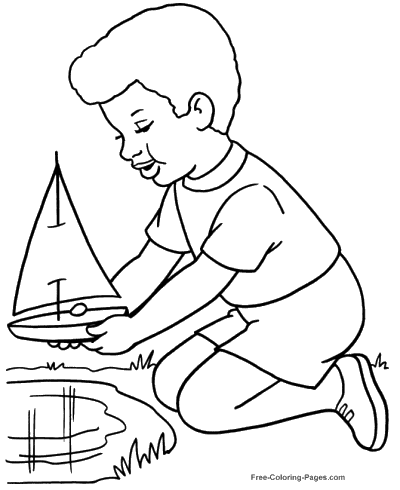 Boat coloring pages