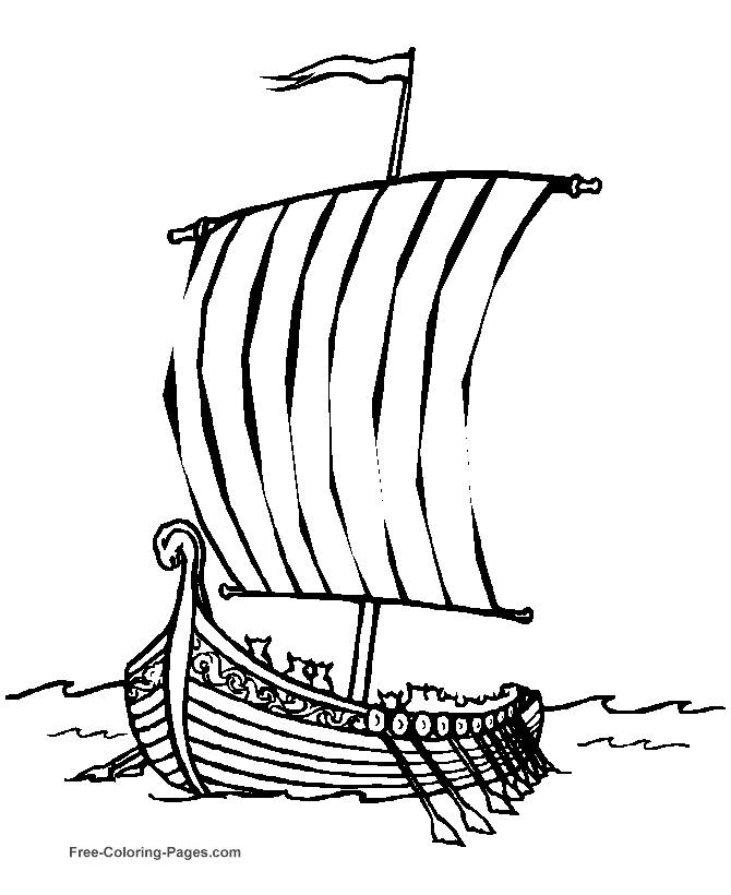 coloring pages - Ships and Boats