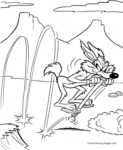 Free printable Wiley Coyote coloring page