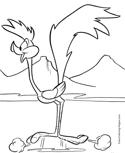 Free Road Runner coloring page