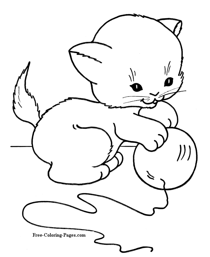 Kitten coloring pages - kittens