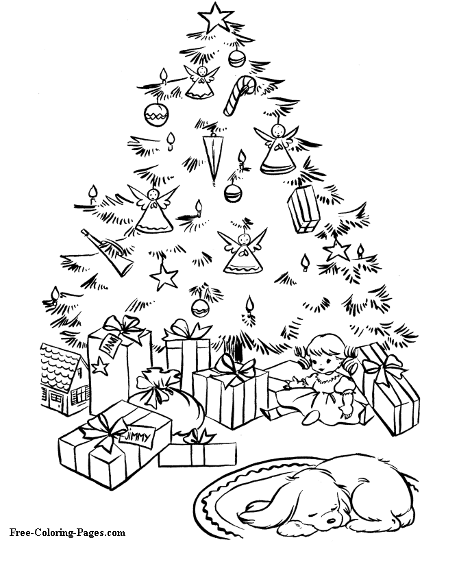Christmas coloring pages - Christmas Tree