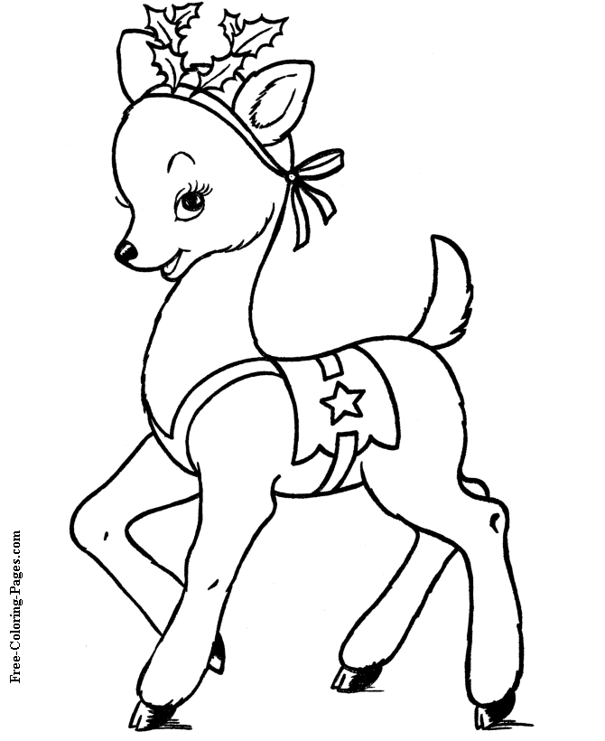 Christmas coloring pages - Rudolph