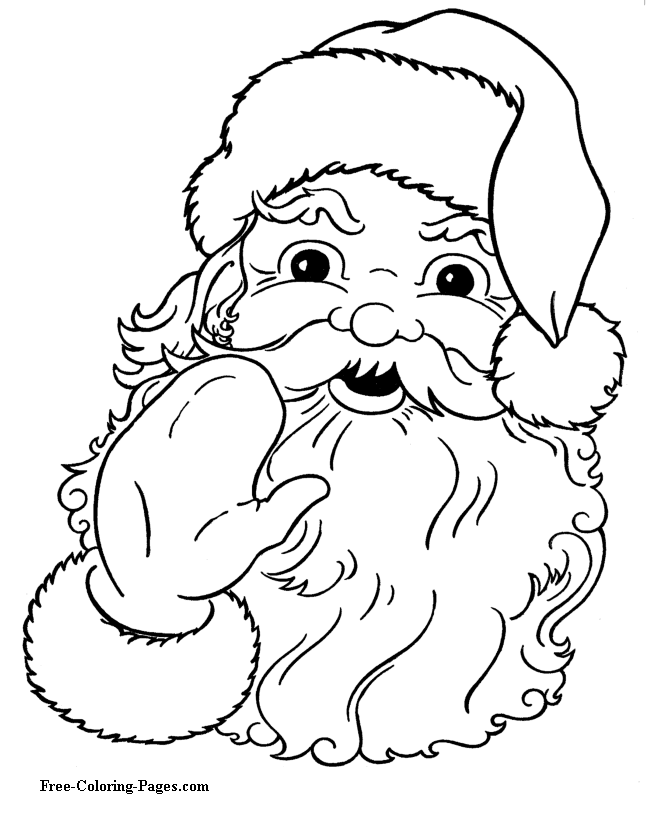 Christmas coloring pages - Santa