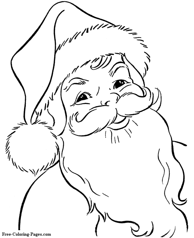 Christmas coloring pages - Santa