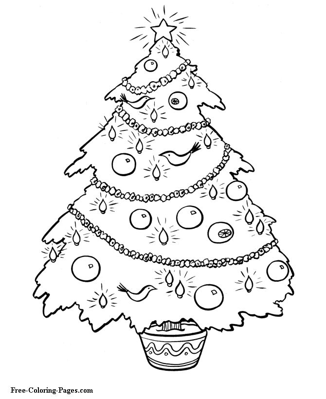 Christmas coloring pages - Christmas tree