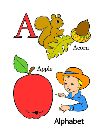 Alphabet coloring pages, sheets and pictures