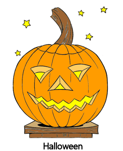 Halloween coloring pages, sheets and pictures