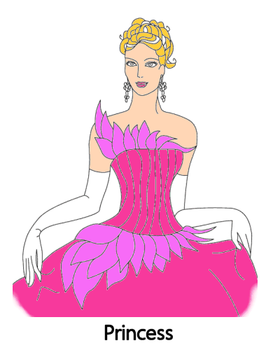 Princess coloring pages, sheets and pictures