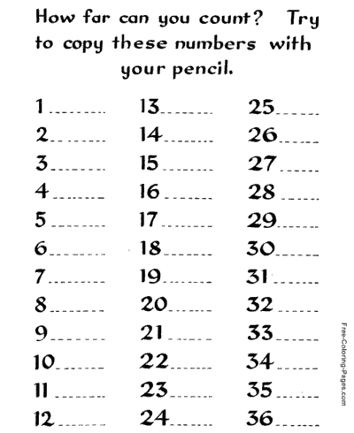Preschool Number Worksheets - Counting Activity