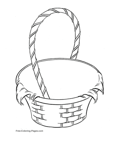 Draw your easter basket coloring page