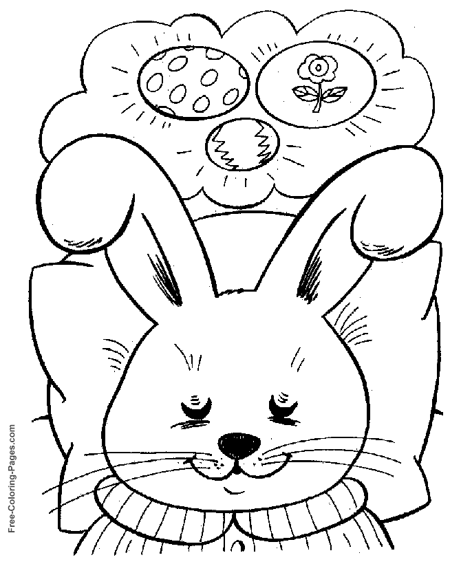 Easter coloring page - Bunny to print and color
