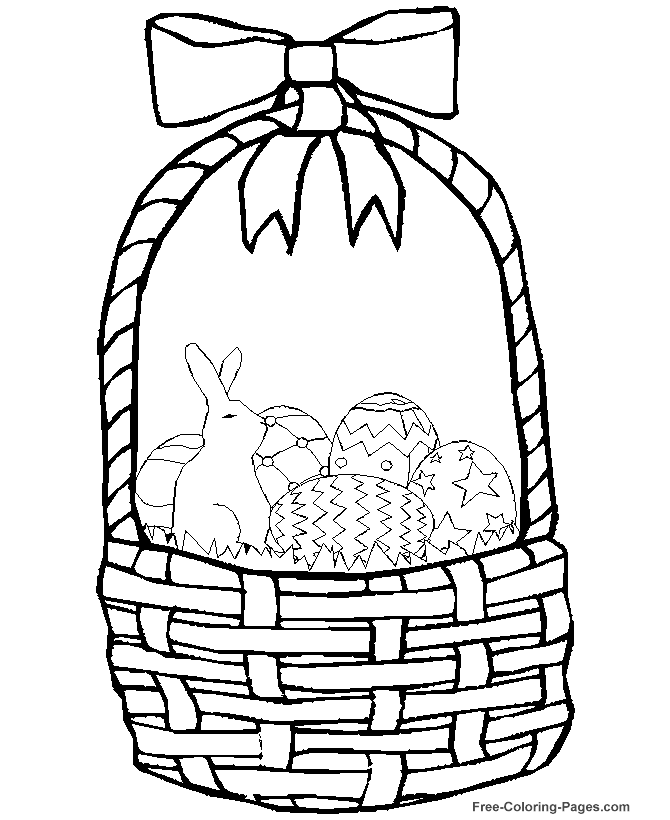 Easter coloring pages - Easter Basket